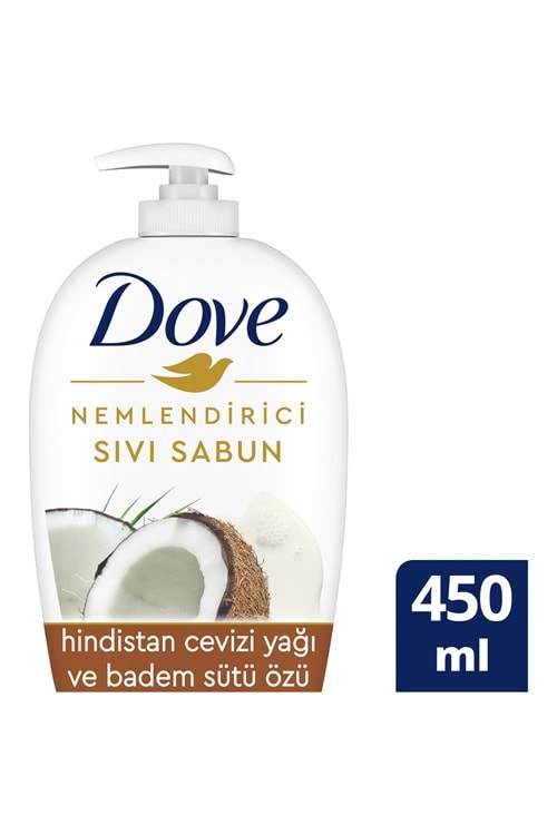 Dove Nemlendirici Sıvı Sabun Hindistan Cevizi Yağı ve Badem Sütü Özü - 450 ml