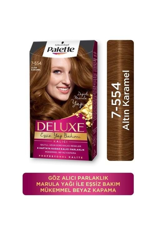 Palette Deluxe Yoğun Renkler 7-554 Altın Karamel Saç Boyası