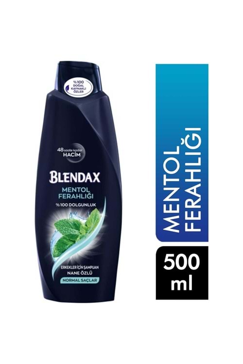 Blendax Şampuan 500 ml Mentol Ferahlığı Şampuan Nane Özlü