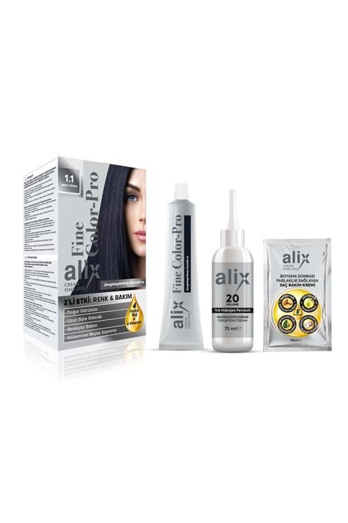 Alix Saç Boyası 1.1 Mavi Siyah 50 ml