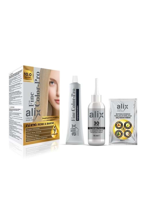 Alix Saç Boyası 10.0 Açık Sarı 50 ml