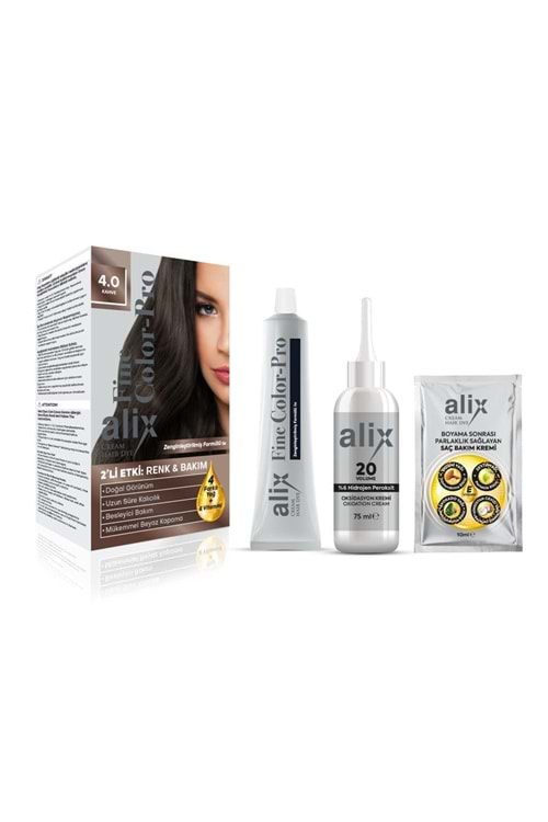 Alix Saç Boyası 4-0 Kahve 50ml