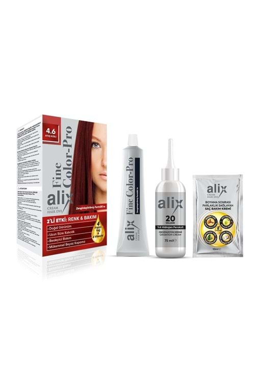 Alix Saç Boyası 4.6 Ateş Kızılı 50 ml