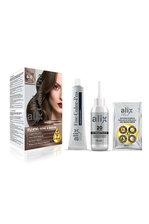 Alix Saç Boyası 6.0 Koyu Kumral 50 ml