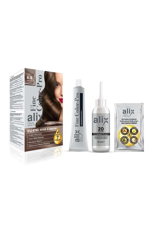 Alix Saç Boyası 6.8 Çikolata Kahve 50 ml
