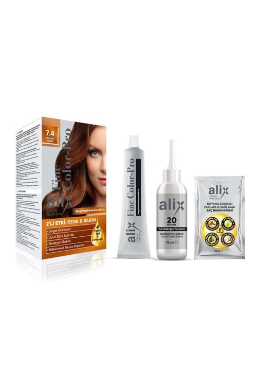 Alix Saç Boyası 7.4 Gizemli Bakır 50 ml
