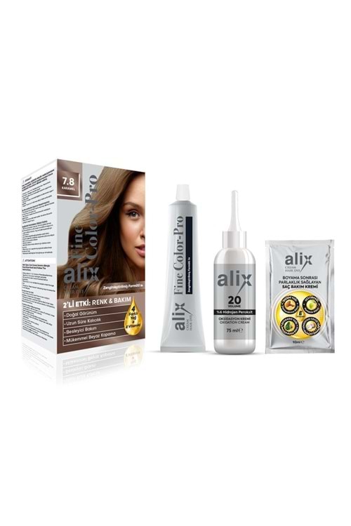 Alix Saç Boyası 7.8 Karamel 50 ml