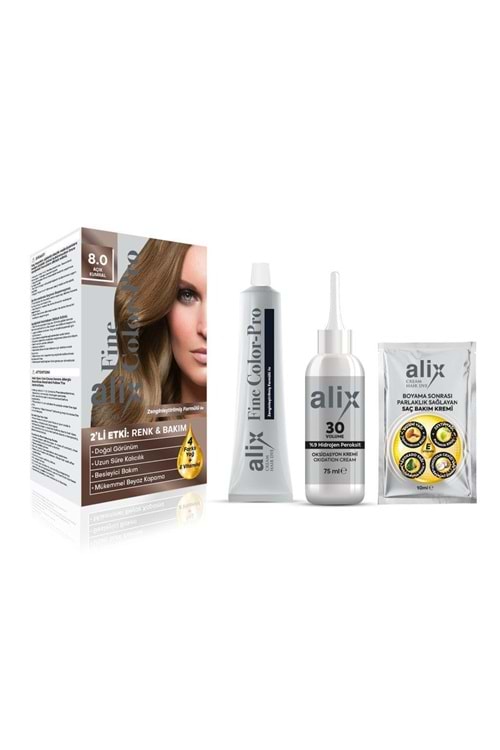 Alix Saç Boyası 8.0 Açık Kumral 50 ml