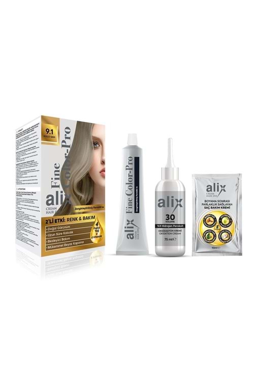 Alix Saç Boyası 9.1 Küllü Sarı 50 ml.