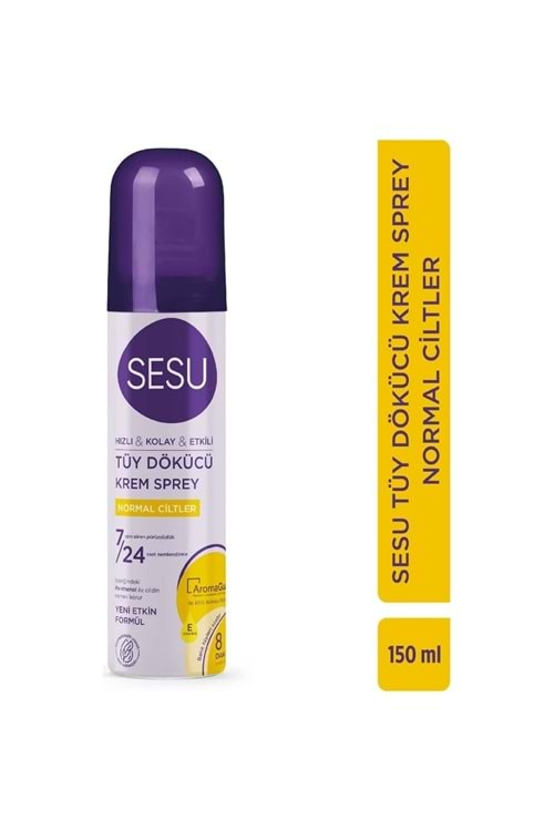 Sesu Normal Ciltler Için Tüy Dökücü Krem Sprey 150 ml
