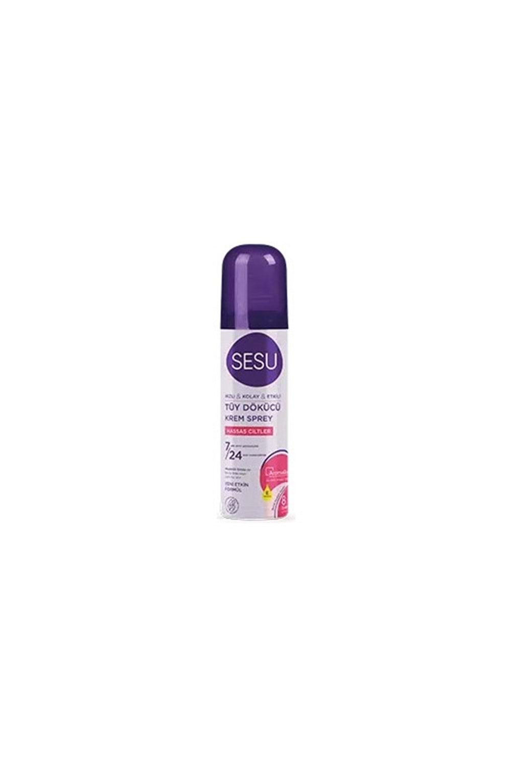 Sesu Tüy Dökücü Krem Sprey Hassas Ciltler Için 150 Ml