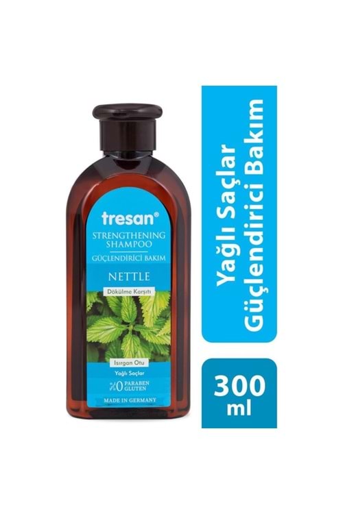 Tresan Isırgan Otu Dökülme Karşıtı ve Güçlendirici Bakım Şampuanı Yağlı Saçlar İçin 300 ml