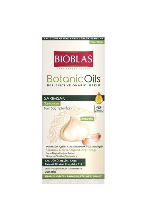 Bioblas Botanicoils Besleyici ve Onarıcı Sarımsak Şampuan 360 ml