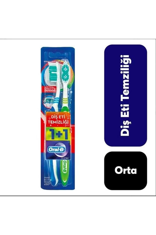 Oral-B 1+1 Diş Fırçası Diş Eti Temizliği Fırça
