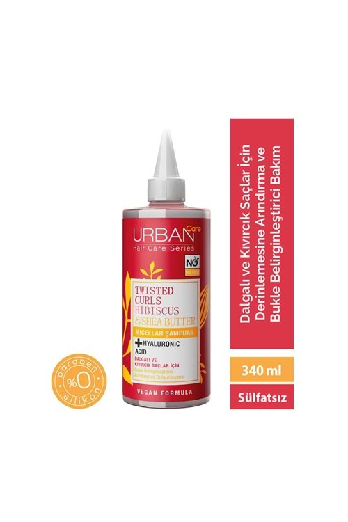 Urban Care Twisted Curls Hibiscus & Shea Butter Micellar Şampuan