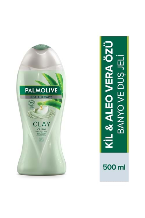 Palmolive Spa Therapy Clay Detox Kil ve Aloe Vera Özü Banyo ve Duş Jeli 500 ml
