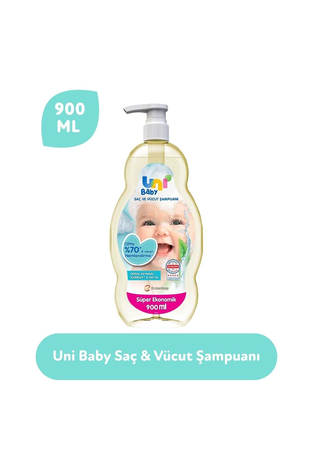 Uni Baby Saç ve Vücut Şampuan 900 ml