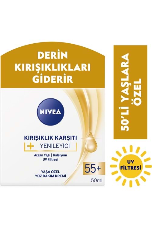 Nivea Krem Yaş 55+ (50ml),Yaşa Özel Yüz Bakım Kremi