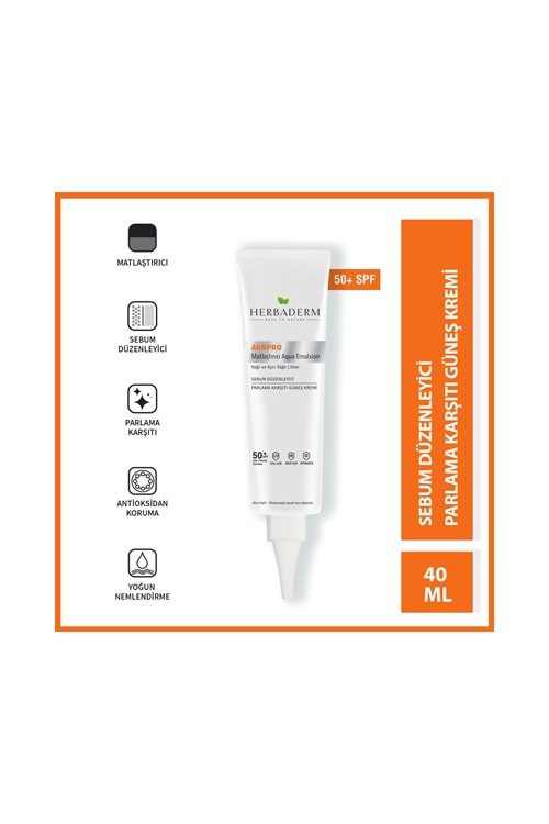 Herbaderm Aknpro Tam Spektrum Koruma Sebum Düzenleyici Yağlı Cilt Renksiz