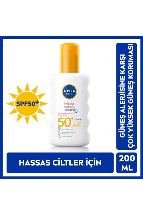 Nivea Sun Hassas Anında Koruma Güneş Alerjisine Karşı Güneş Spreyi 50+GKF 200 ml