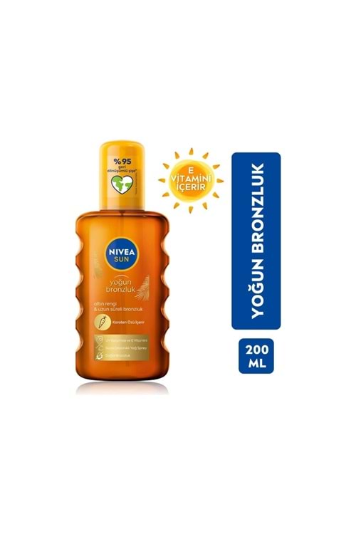 Nivea Sun SPF6 Karoten Özlü Yoğun Bronzlaştırıcı Güneş Yağı 200 ml Sprey