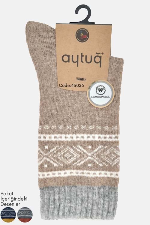 Aytuğ Kadın Soket Çorap Lambswool 1 Adet - Asorti Renk