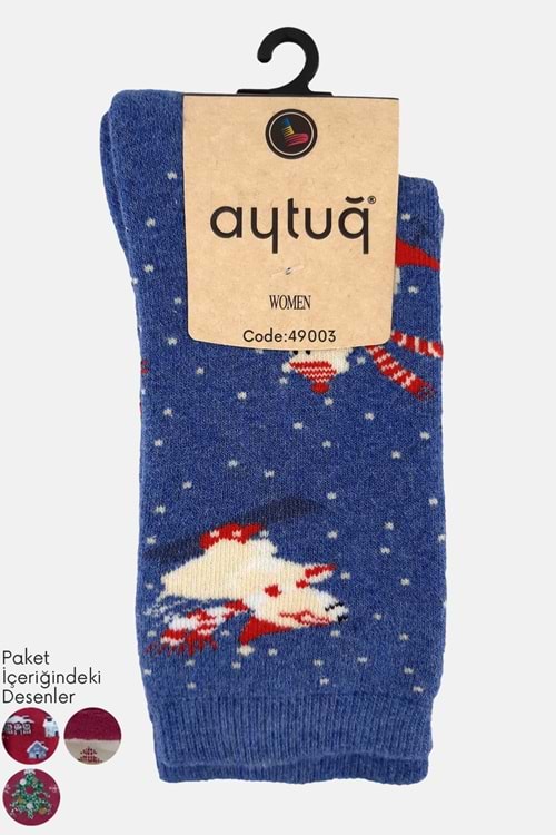 Aytuğ Kadın Soket Çorap Pamuklu 1 Adet - Asorti Renk