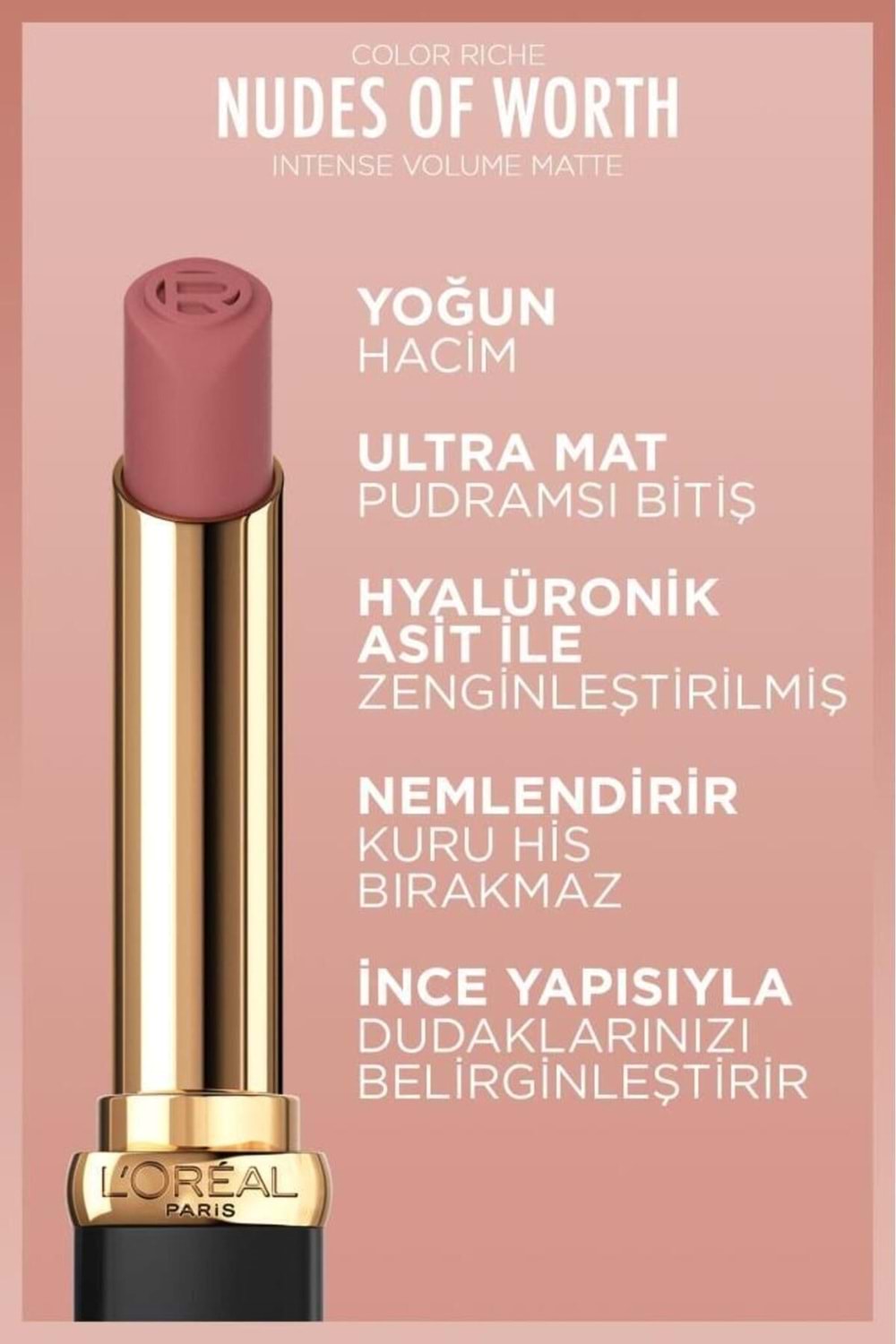 Loreal Paris Color Riche Intense Volume Matte Ruj - 505 Nude Resilient