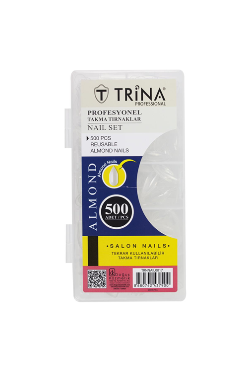Trina Takma Tırnak 500 ‘lü Kutulu ( Almond )