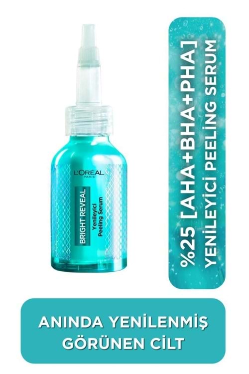 Loreal Paris Bright Reveal Koyu Lekelere Karşı Hızlı Etkili Yenileyici Peeling Serum 25% [AHA + BHA + PHA] 25ml