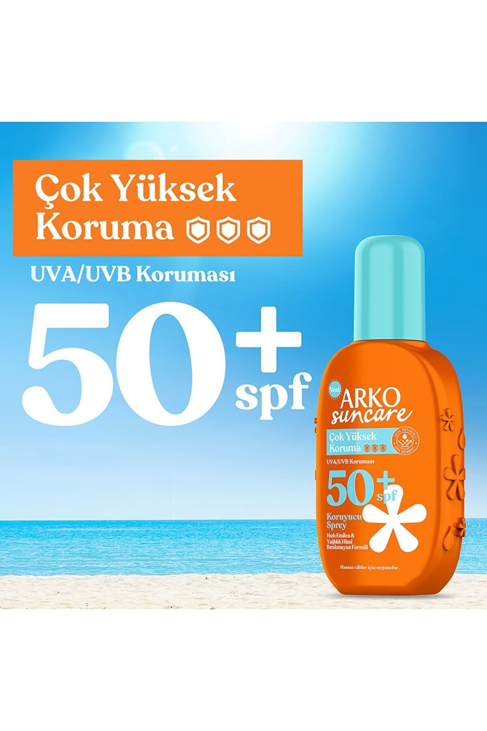 Arko Suncare Spf50 Çok Yüksek Korumalı Vücut Güneş Spreyi 200 ml
