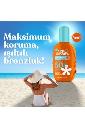 Arko Suncare Spf50 Çok Yüksek Korumalı Vücut Güneş Spreyi 200 ml