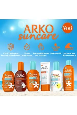 Arko Suncare Spf50 Çok Yüksek Korumalı Vücut Güneş Losyonu 200 ml