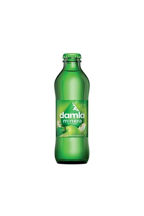 Damla Minera Elma Aromalı Zengin Minrealli Gazlı İçecek Şişe 200 ml.