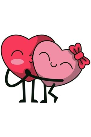 Win Ovro Premium Ultra Beyaz Porselen Kupa Bardak Çift Yönlü Baskılı - Sevgili Kalp