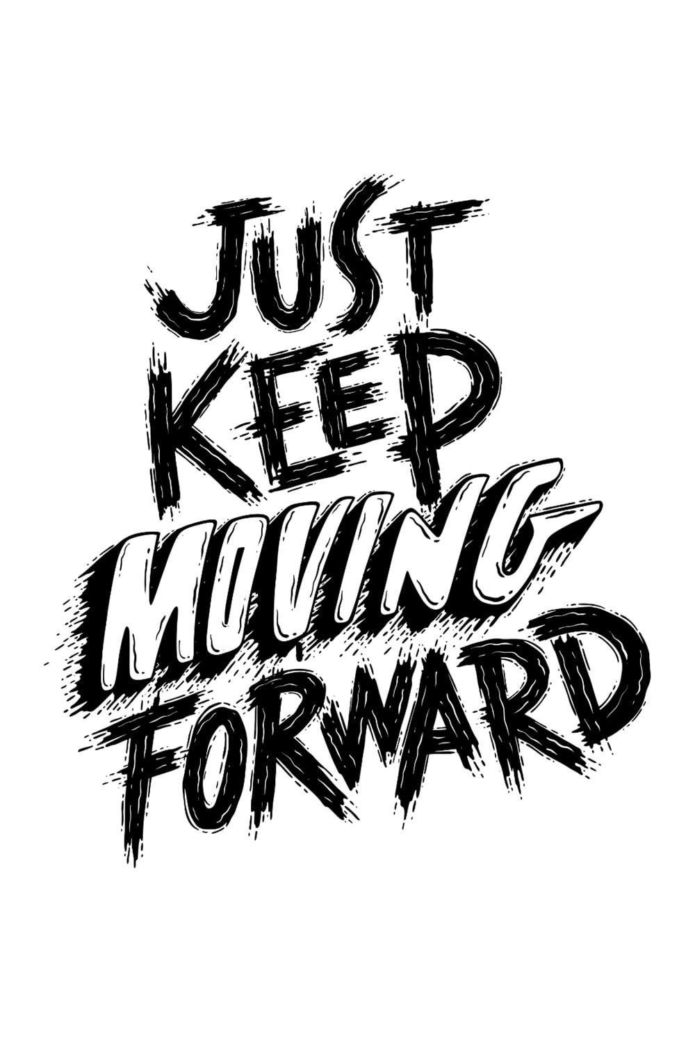 Win Ovro Premium Ultra Beyaz Porselen Kupa Bardak Çift Yönlü Baskılı - Just Keep Moving Forward