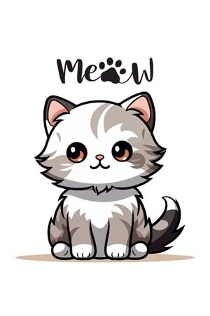 Win Ovro Premium Ultra Beyaz Porselen Kupa Bardak Çift Yönlü Baskılı - Kedi Miyav