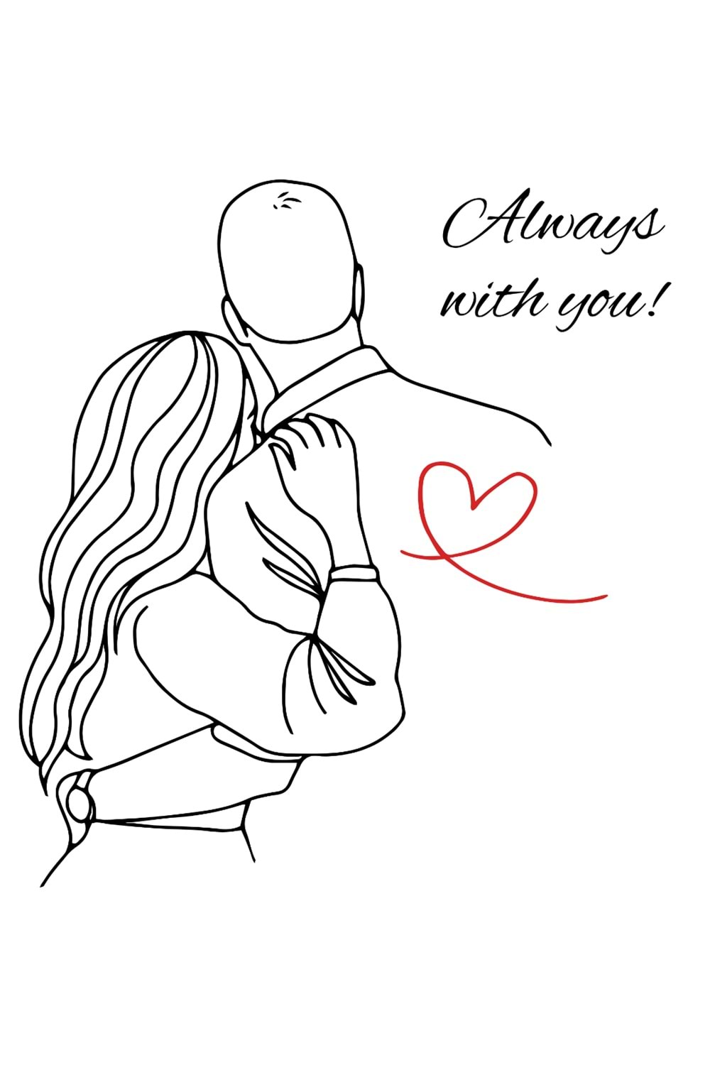 Win Ovro Premium Ultra Beyaz Porselen Kupa Bardak Çift Yönlü Baskılı - Always with You