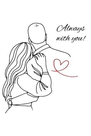 Win Ovro Premium Ultra Beyaz Porselen Kupa Bardak Çift Yönlü Baskılı - Always with You