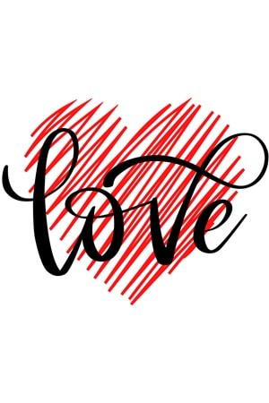 Win Ovro Premium Ultra Beyaz Porselen Kupa Bardak Çift Yönlü Baskılı - Love Kalp Aşk Kırmızı