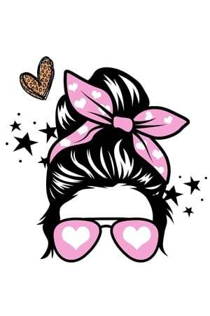 Win Ovro Premium Ultra Beyaz Porselen Kupa Bardak Çift Yönlü Baskılı - Kalp Gözlük Kadın