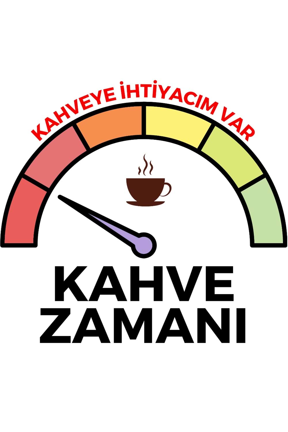 Win Ovro Premium Ultra Beyaz Porselen Kupa Bardak Çift Yönlü Baskılı - Kahve Zamanı