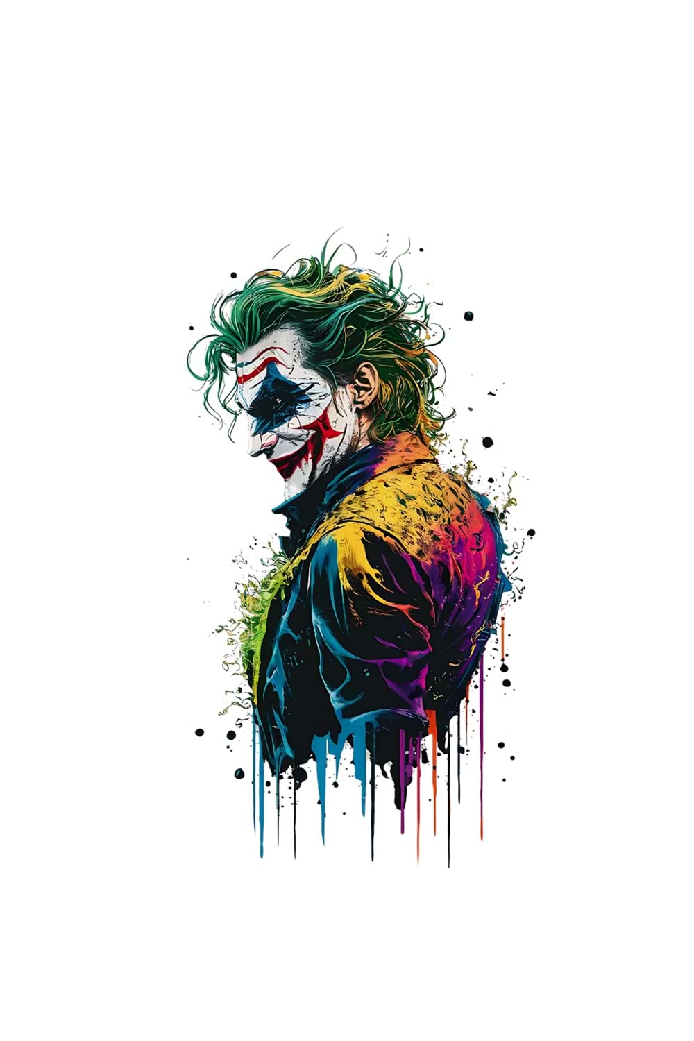 Win Ovro Premium Ultra Beyaz Porselen Kupa Bardak Çift Yönlü Baskı - Joker İllüstrasyon