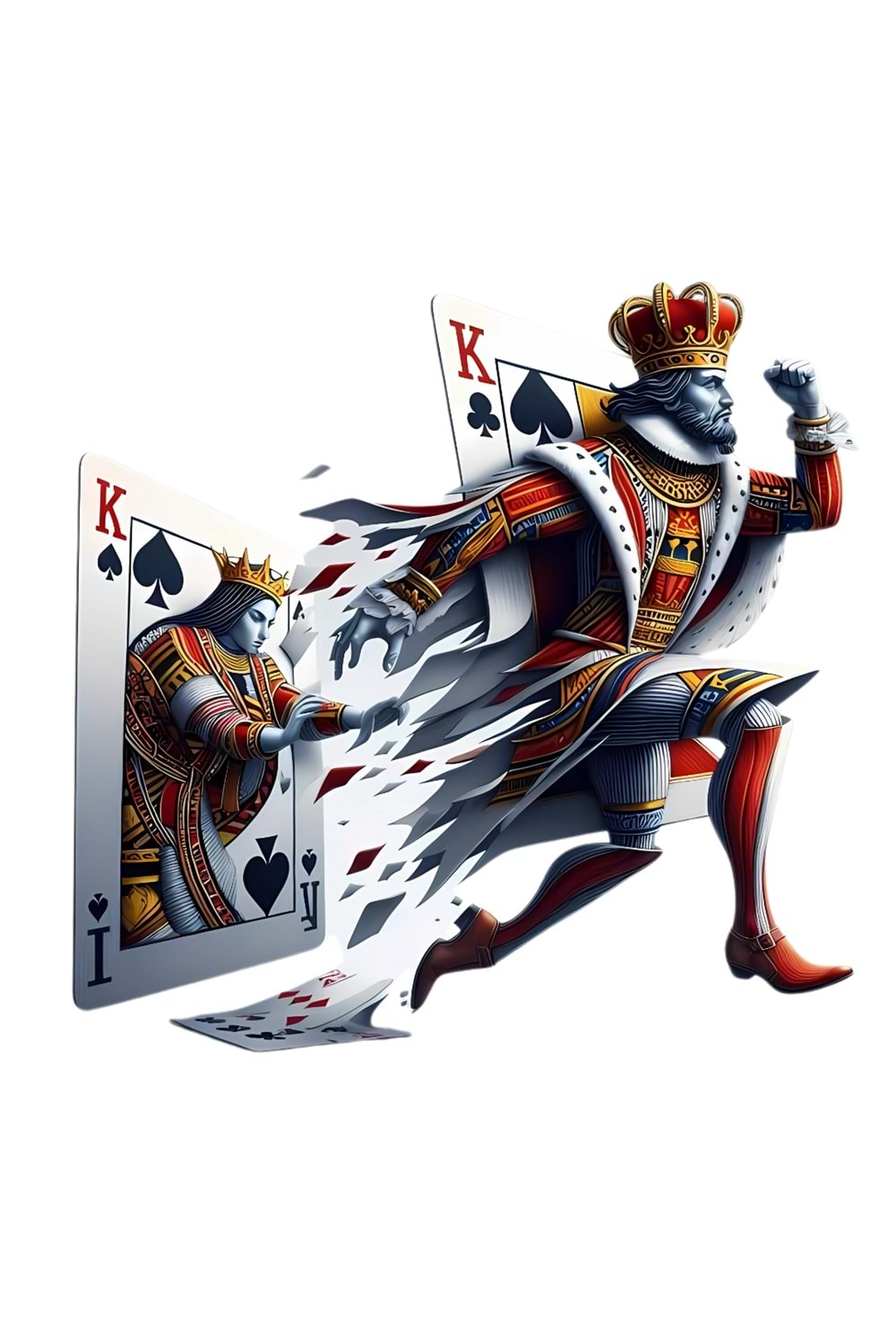 Win Ovro Premium Ultra Beyaz Porselen Kupa Bardak Çift Yönlü Baskı - İskambil Papaz K