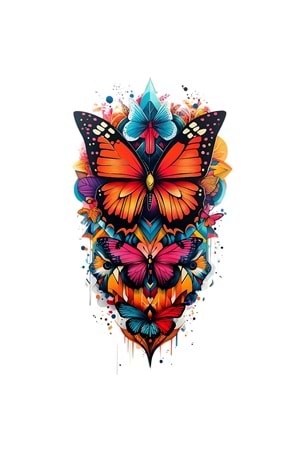 Win Ovro Premium Ultra Beyaz Porselen Kupa Bardak Çift Yönlü Baskı - Kelebek Tasarım İllüstrasyon