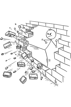 Win Ovro Premium Beyaz Porselen Hediye Kupa Bardak Çift Yönlü Baskı - Çizgiyle Anlat Çöp Adam Yıkıl