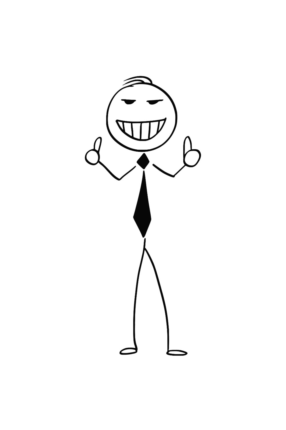 Win Ovro Premium Beyaz Porselen Hediye Kupa Bardak Çift Yönlü Baskı - Çizgiyle Anlat Çöp Adam Süper