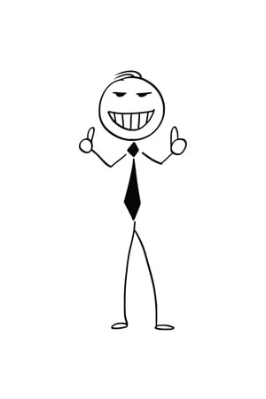 Win Ovro Premium Beyaz Porselen Hediye Kupa Bardak Çift Yönlü Baskı - Çizgiyle Anlat Çöp Adam Süper