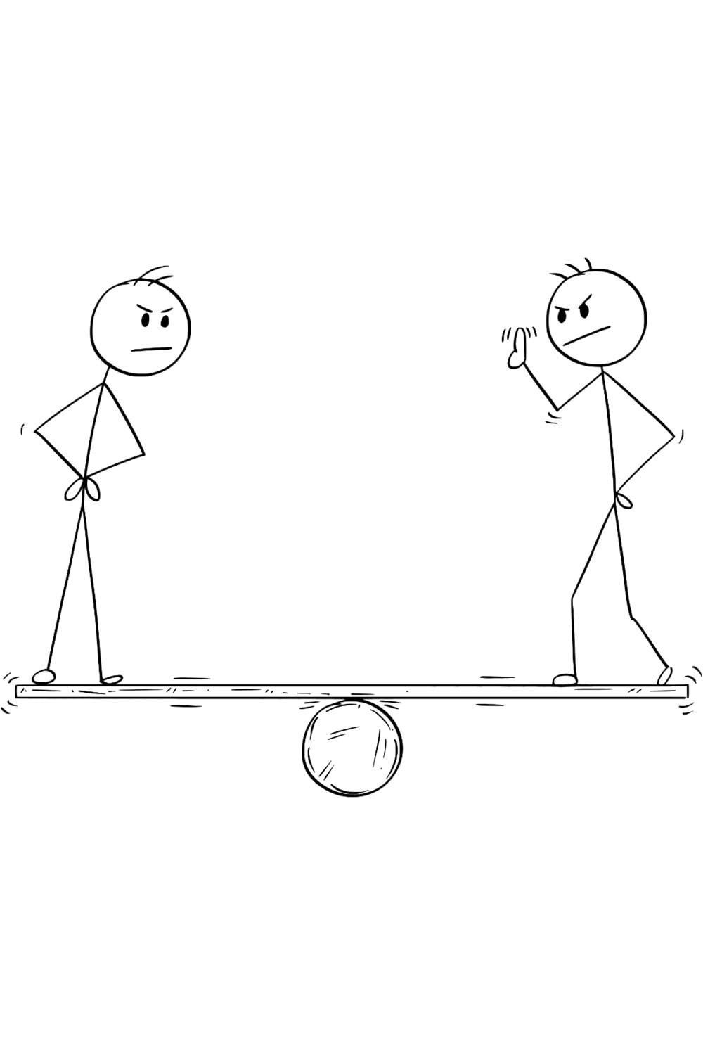 Win Ovro Premium Beyaz Porselen Hediye Kupa Bardak Çift Yönlü Baskı - Çizgiyle Anlat Çöp Adam Denge