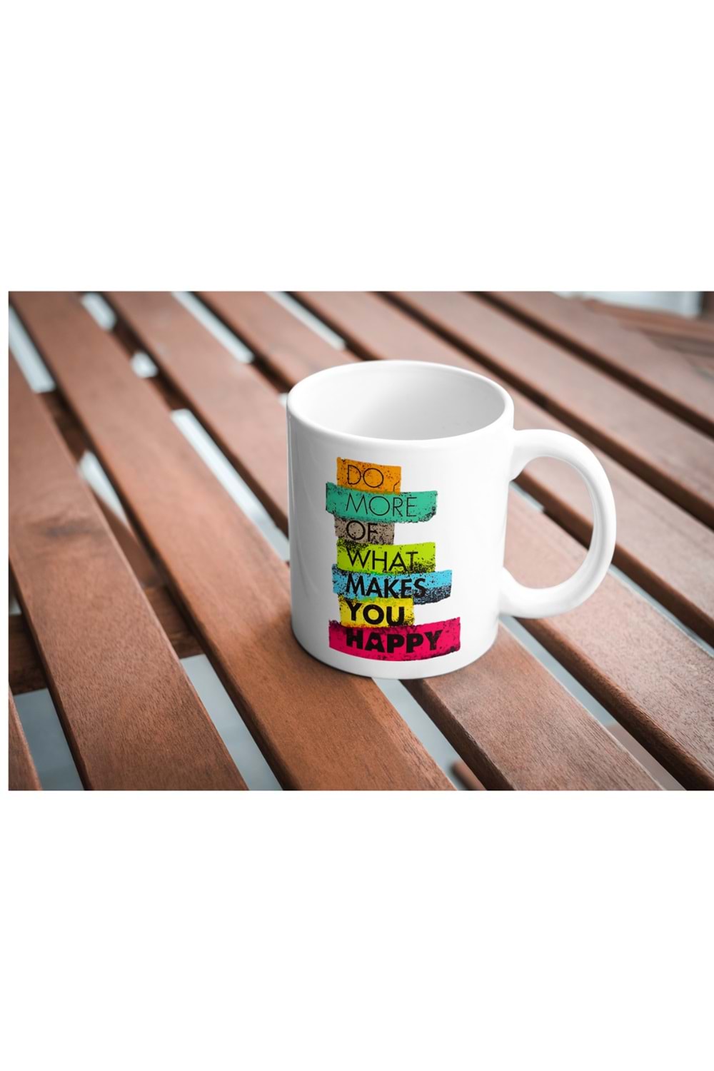 Win Ovro Premium Beyaz Porselen Hediye Kupa Bardak Çift Yön Baskı - Do More Of What Makes you